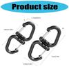 S Shape Carabiner with Lock, 360 Degree Rotation Keychain Carabiner Multifunctional Rotating Keychain Belt Key Holder