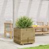 VidaXL Jardinière 50x50x49,5 cm bois de pin imprégné, jardinière d'extérieur, bac à fleurs, boîte à plantes, jardinière de 847357