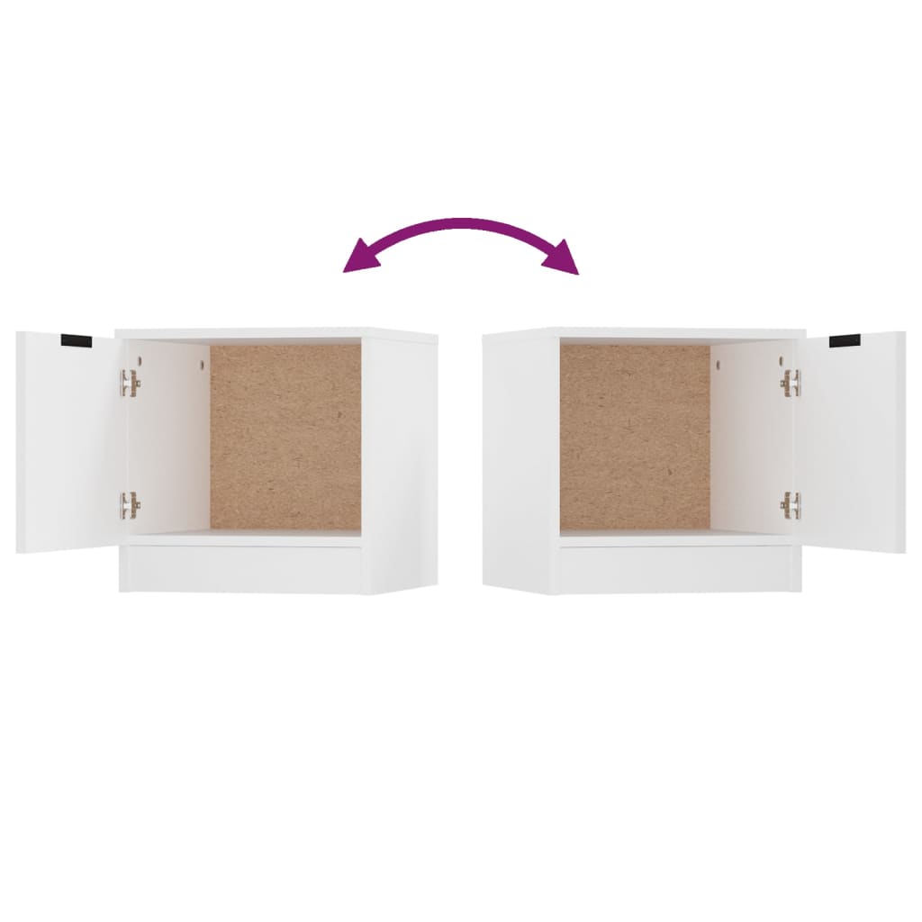Nightstand White 40 x 39 x 40 cm