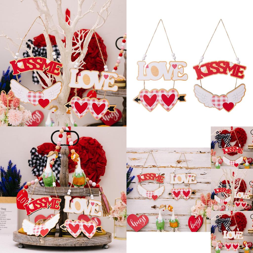 Charming Wooden Love Cupid Hanging Decoration For Romantic Valentine's Day Decor