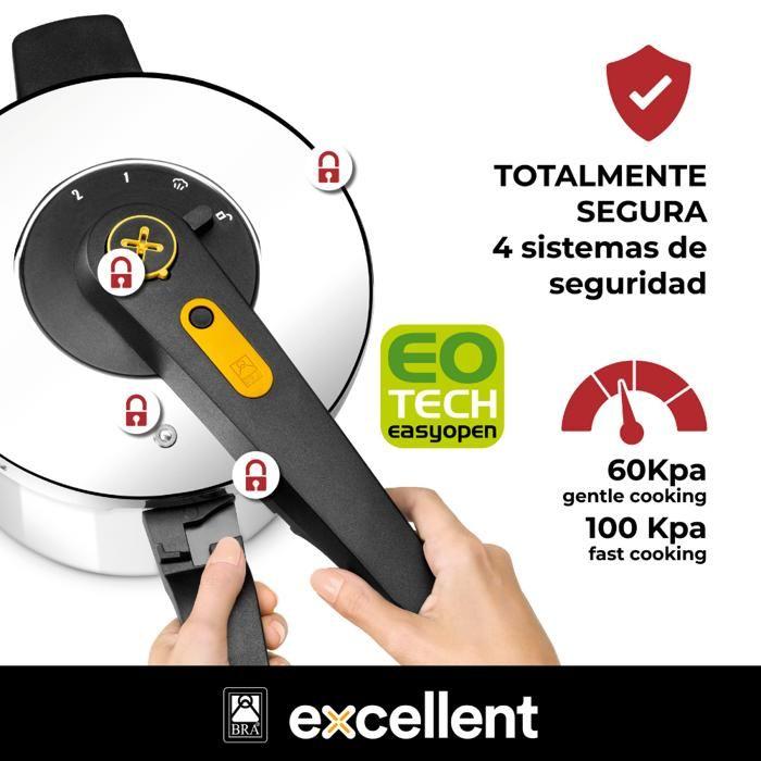 Autocuiseur - bra - excellent - 4 l - acier inoxydable 18/10 - ouverture ciseaux