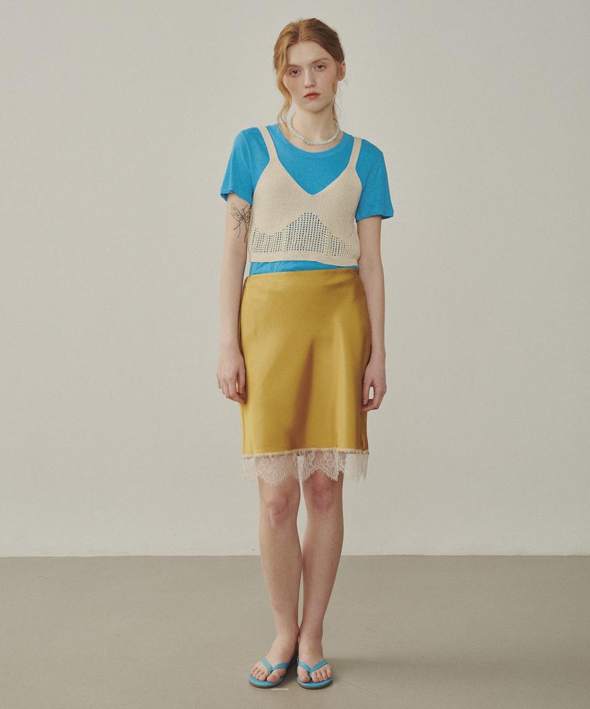 Melly And Rose Rose Lace Satin Skirt (314809)