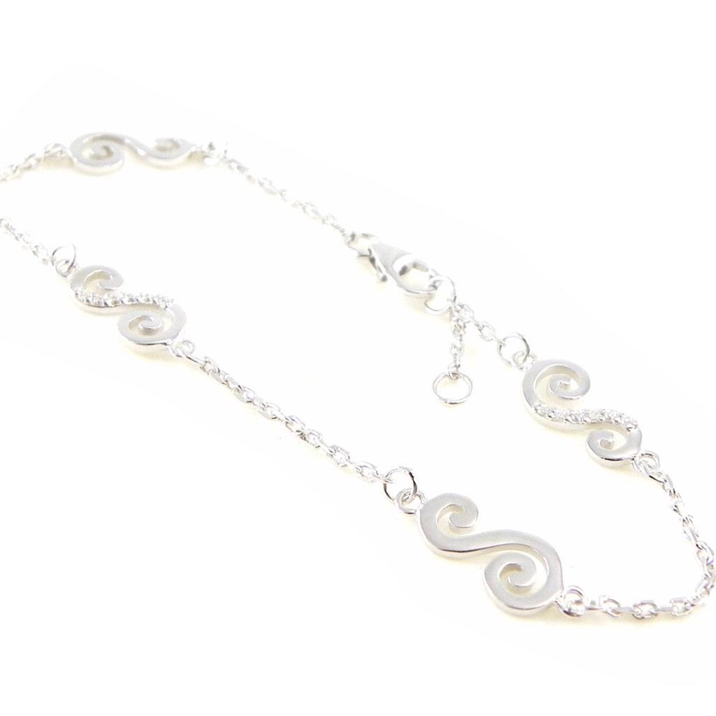 Les Trésors De Lily [H6245] - Silver Bracelet 'Goddess' Silver White (rhodium-plated) - 15x6 Mm
