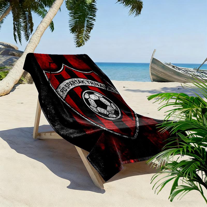 Asciugamano da Spiaggia Stampato FC Spartak Trnava, Asciugamano Grande Morbido ad Asciugatura Rapida per Spiaggia Campeggio Nuoto
