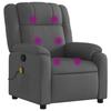 VidaXL Reclining Massage Armchair Dark Grey Fabric 373549