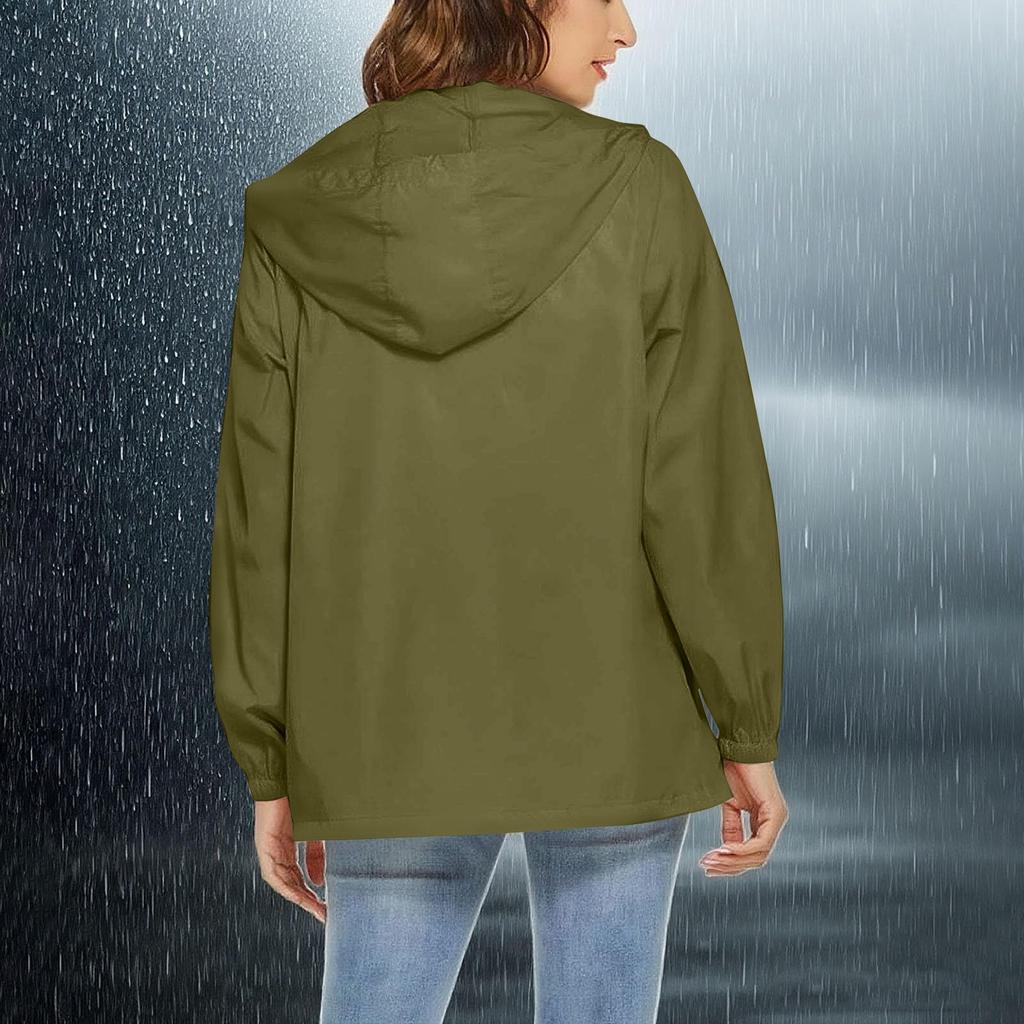 Women's Hooded Lightweight Outdoor Jacket Thin Solid Color Submachine Jacket