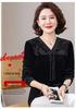Elegant Chinese Style Golden Velvet Long Sleeve Top - Slim, Fashionable Base Layer for Plus Size, Spring & Autumn.