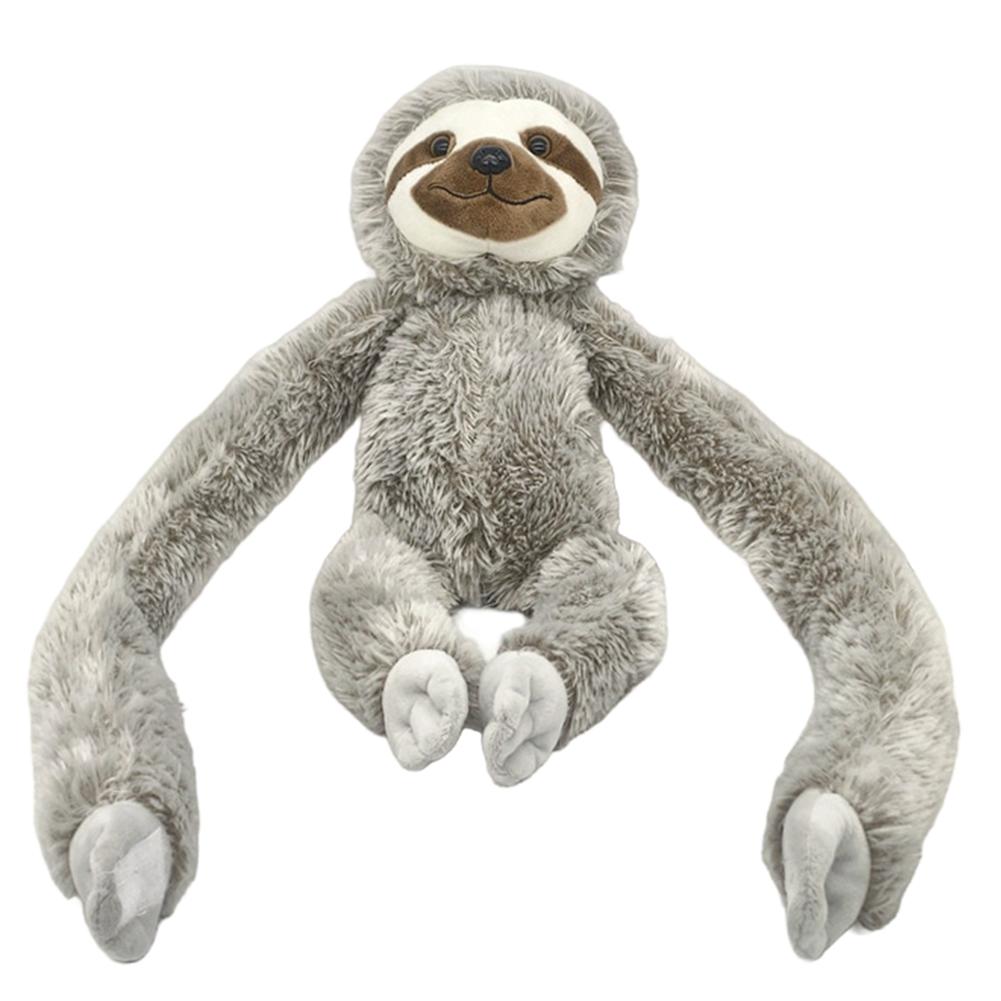 Long Arm Sloth Plush Toy Soft Stuffed Sloth Animal Doll Gray Brown Fluffy Plushie  Home Decor Huggable Companion Gift