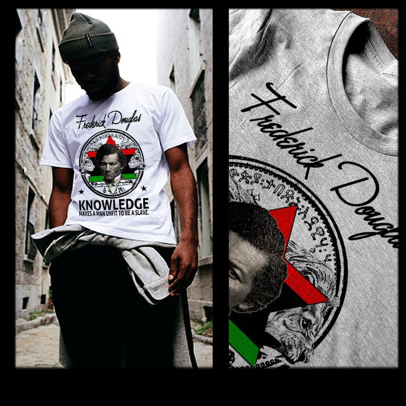 

Frederick Douglas T-Shirt Marcus Garvey Pan-African Flag Roaring Lion Crest tee 3XL