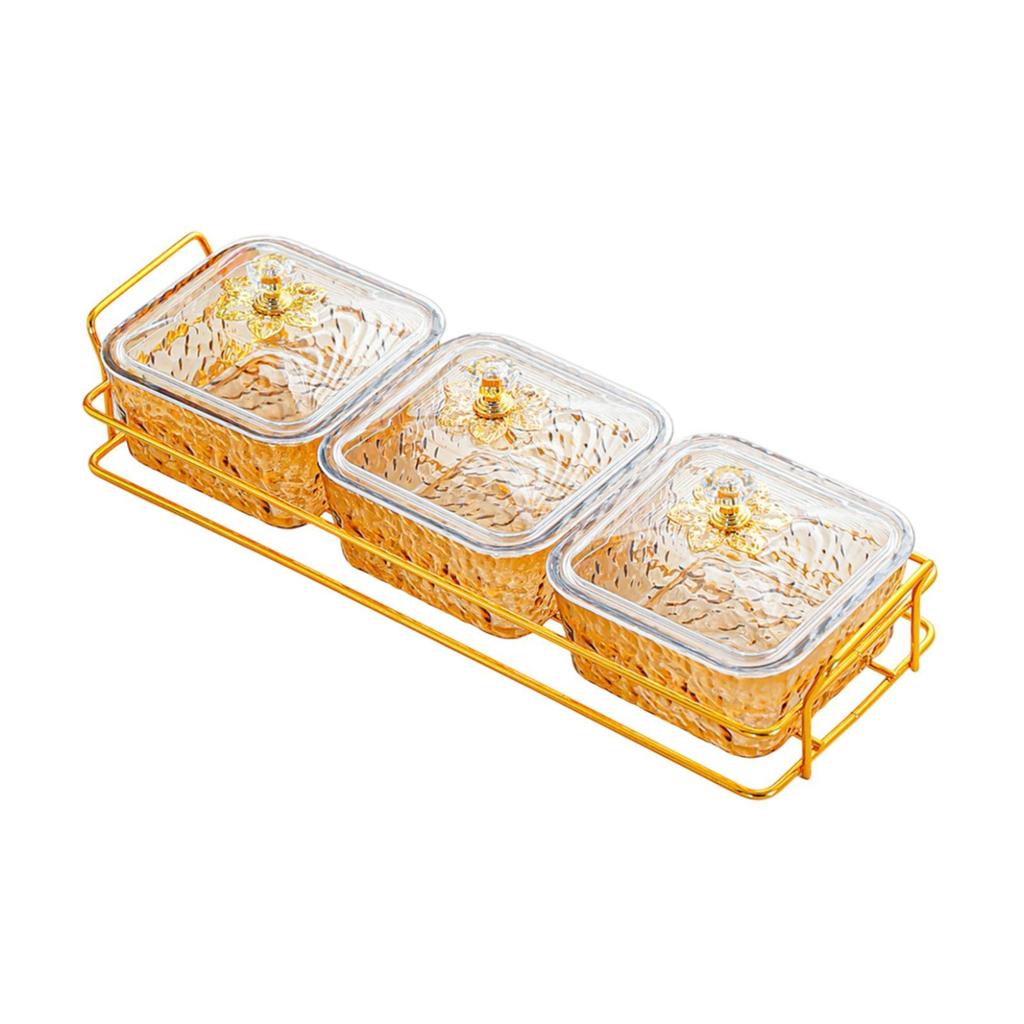 3 Bowls to Serve with Lid And Dessert Screen Covers