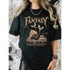 Women's Fantasy Readers Society Graphic T-Shirt Casual Round Neck Short Sleeve Tee with Slight Stretch Book Lovers Casualwear