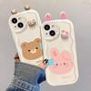 Applicabile a Custodia per Cellulare Apple 14 Promax IPhone 13 Simpatica Divertente Bambola Tridimensionale Rana 12 Silicone Antiurto