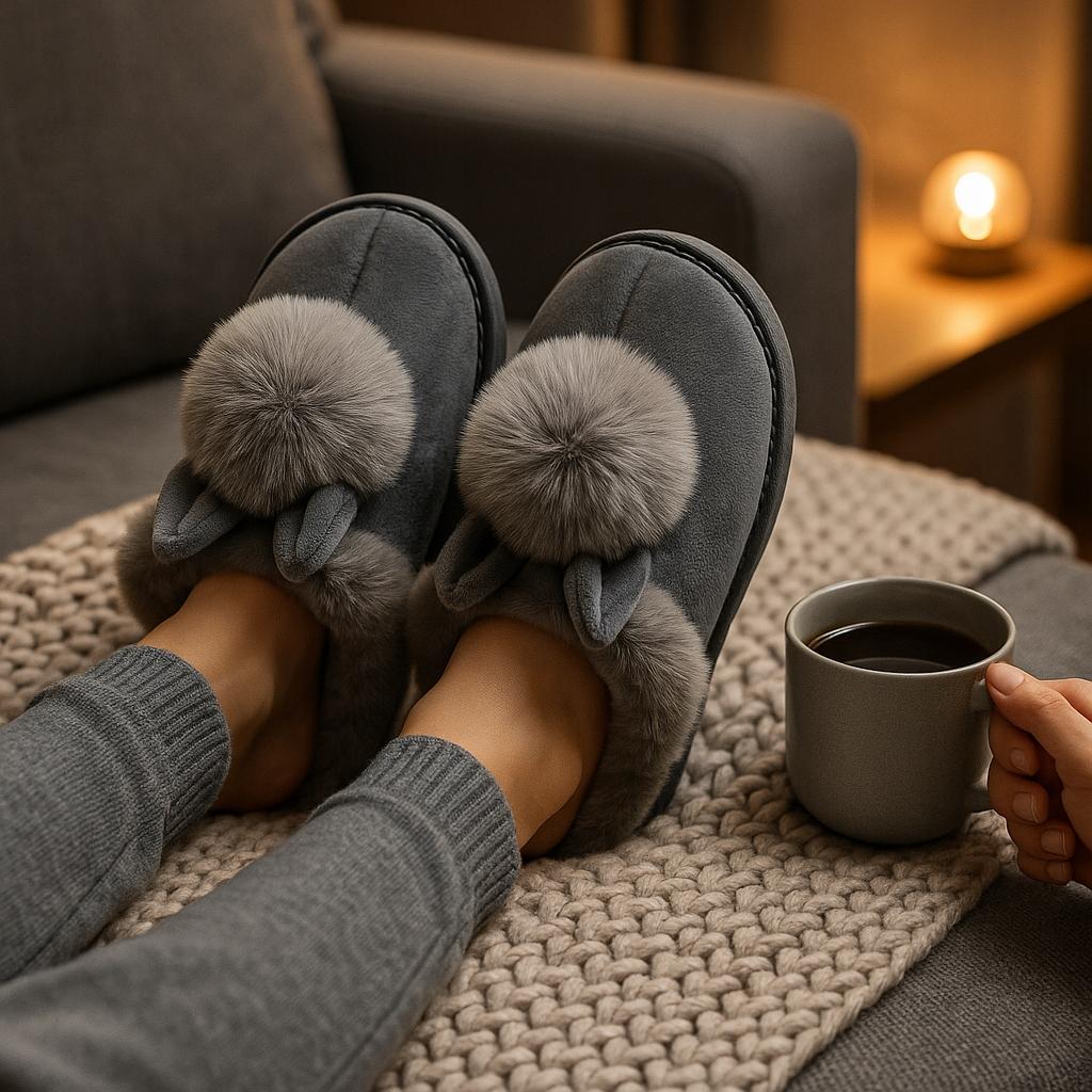 Women's Winter Slippers Warm Home Slippers Rabbit Size 36-37