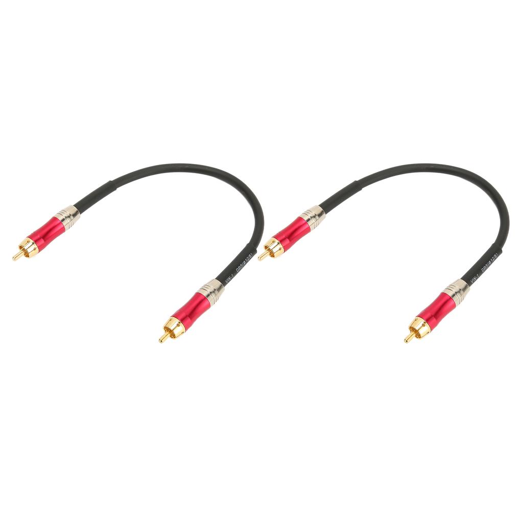 2 ks RCA kabel Profesionální dvojitě stíněný pozlacený konektor RAC na RCA samec-samec kabel pro
