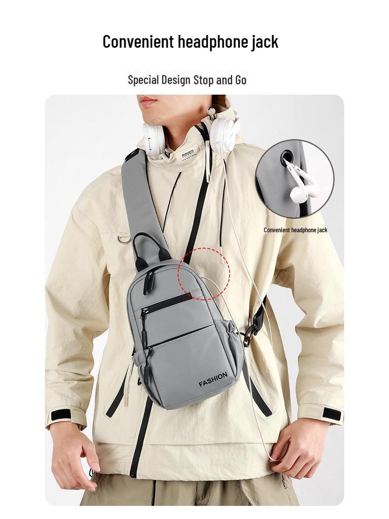 Men's Multi-Compartment Crossbody Bag: Outdoor Sports & Business Commute Handbag
