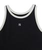 Emelbi Women'S Basic Ringer Ribbed Sleeveless Dress Ny (Black) (A Type)