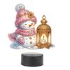 Acrylic Double Sided Christmas Snowman Multifunctional Diamond Night Lamp Decorative DIY 5D Diamond Lamp Rhinestones LED Light