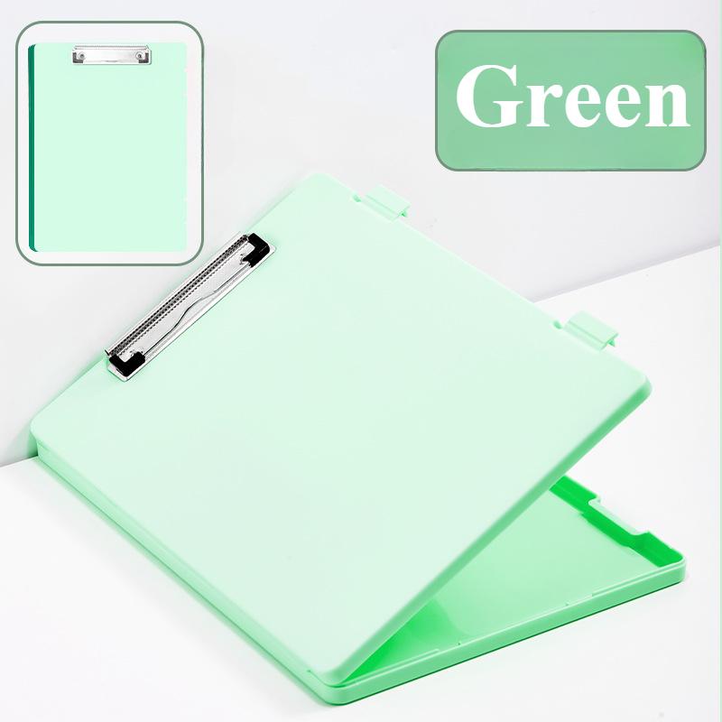 

Папка А4 Коробка для хранения с зажимом-пластиной Студенческий специальный артефакт для хранения и систематизации тестовых работ Большая вместимость Книга для информации 1PC зелёный