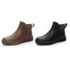 2025 Autumn and Winter Retro Leather Martin Boots British Versatile Platform-soled Chelsea Boots Thickened Warm Thick Heel Short Boots