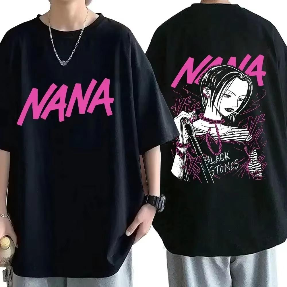 Anime Nana Osaki Print T-shirts Men's Women's Short Sleeve Cotton Casual T-shirt Oversize Harajuku Streetwear Clothes for Teens