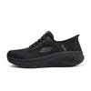Skechers Comfortable Durable Breathable Sweat-Absorbing Low-Top Running Shoes Men sneakers Black 232446-BBK