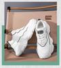 Men's Stylish White Casual Shoes: Invisible Height Boost with 8CM Thick Sole, Inner 6CM Increase, Versatile and Trendy Design.
