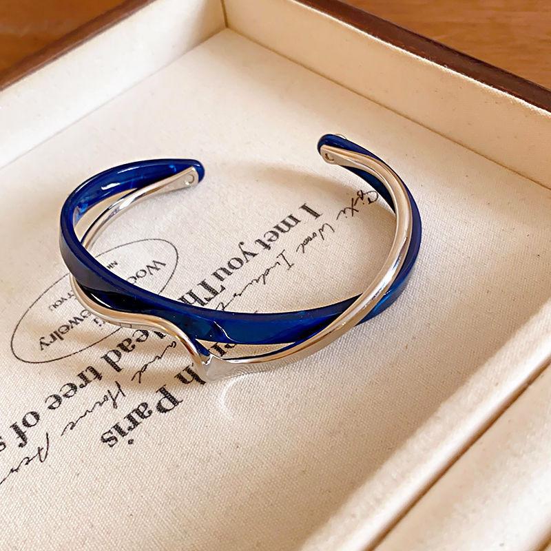 Dopamin Ombre Geometrischer Harzarmreif: High-End Europäischer & Amerikanischer Nischen-Modeschmuck