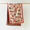 Elegant Camellia Double Sided Printed Warm Imitation Cashmere Scarf For Women