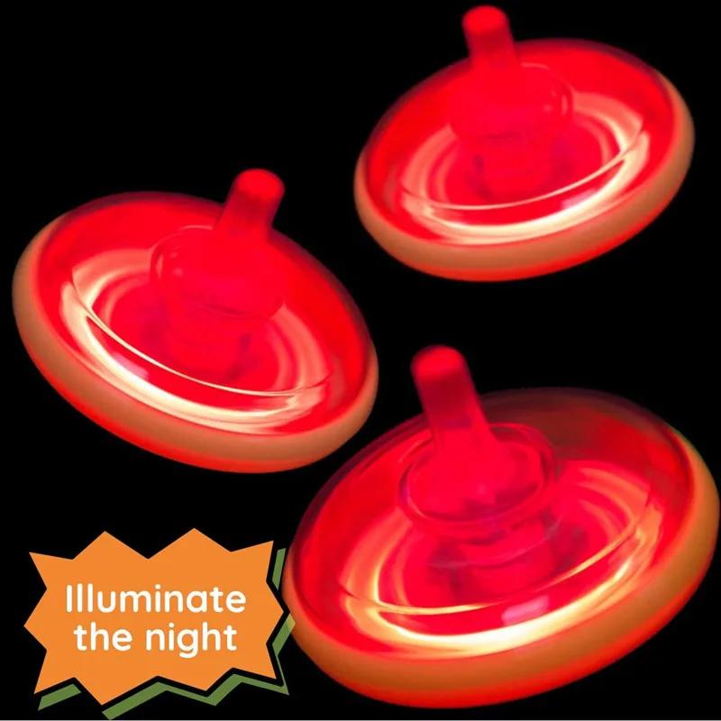 5 Pack Led Flashing Mini Spinning Tops Multicolored With Gyroscope Kids Novelty Bulk Spin Toys Party Favors Gifts
