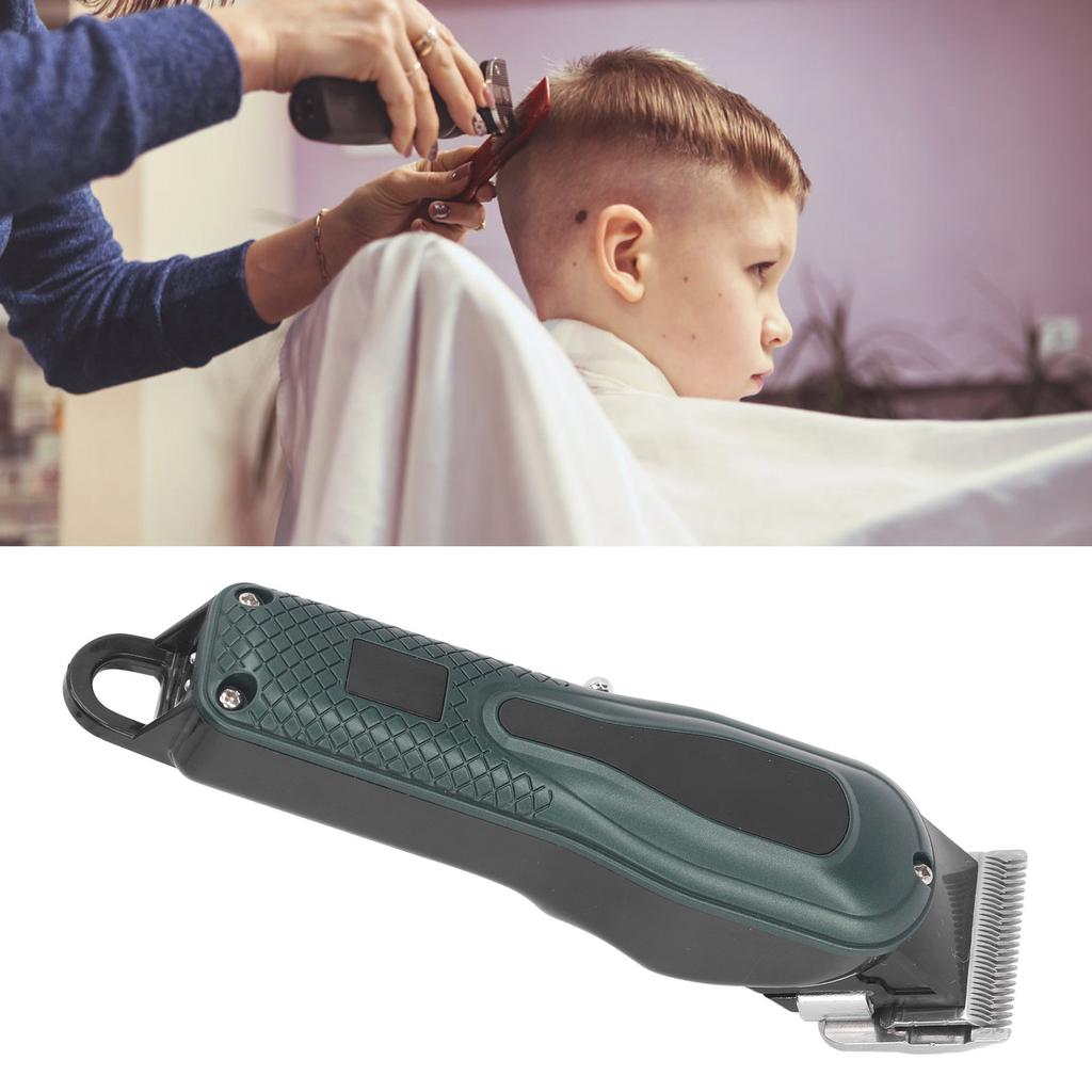 Electric Hair Trimmer Green Professional Cordless Hair Clipper for Barber Haircut Grooming