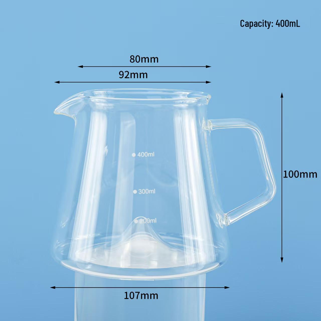 V60 Hand-Drip Glass Coffee Filter Cup Set - Thickened Large Brewing Tool