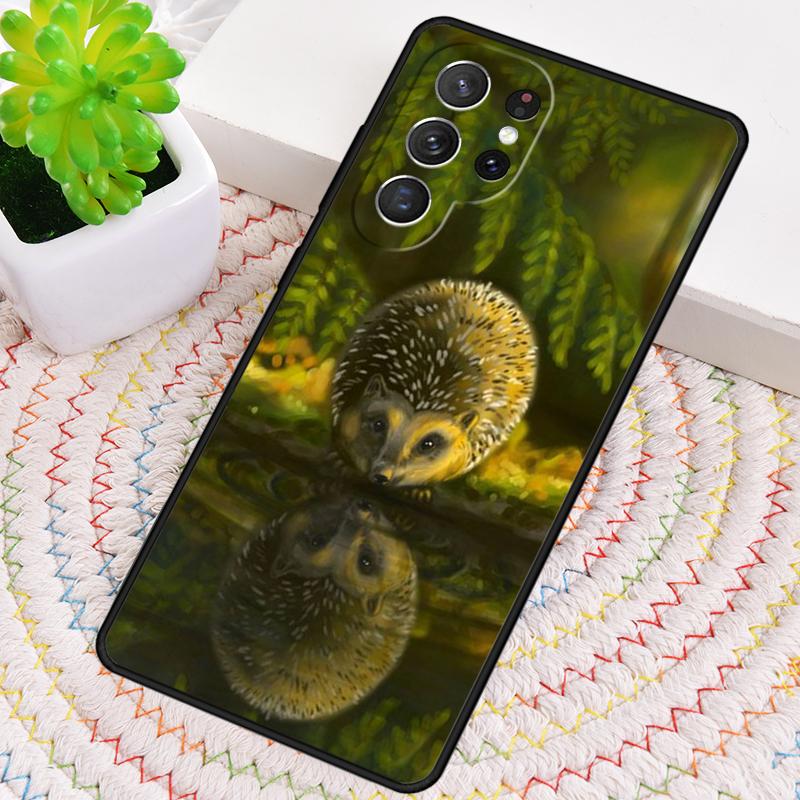 Hedgehog Cute Silicone Phone Case For Samsung Galaxy Note 10 Pro S26 S25 S24 S23 S22 S21 Plus S25Ultra Capa Cover