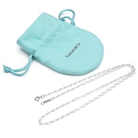 

USED TIFFANY & Co. Oval Chain Necklace AG925 Silver Used