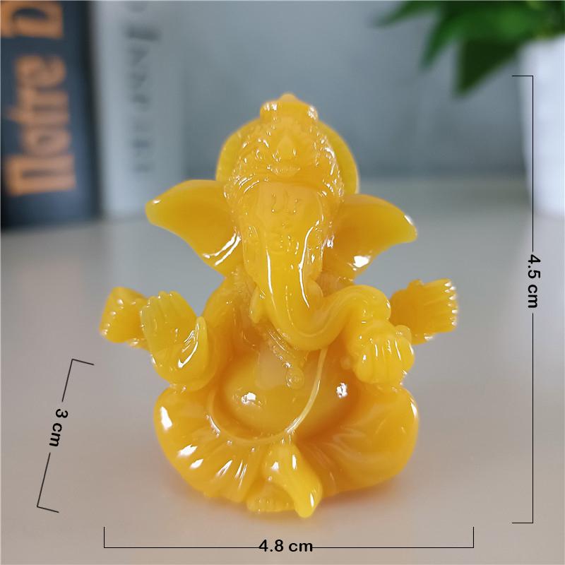 Lord Ganesha Buddha Statue Elephant God Sculptures Ganesh Figurines Man-made Jade Stone Home Garden Buddha Decoration Statues
