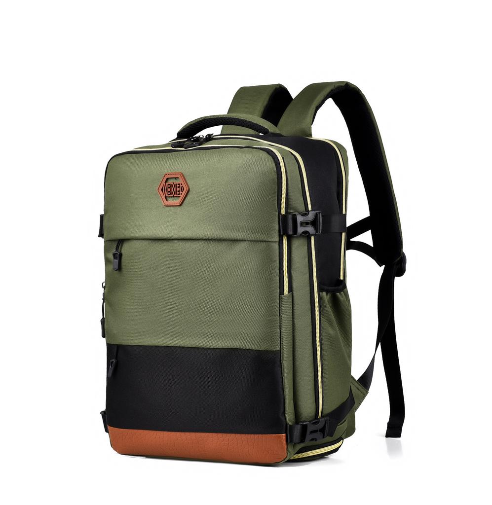 1pc Large Capacity Waterproof Laptop Backpack, Men's And Women's Travel Backpack With Shoe Compartment, Suitable For Business,school