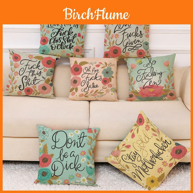 Luxurious Cotton Linen Decorative Pillow Case Cushion Cover With Antique Style