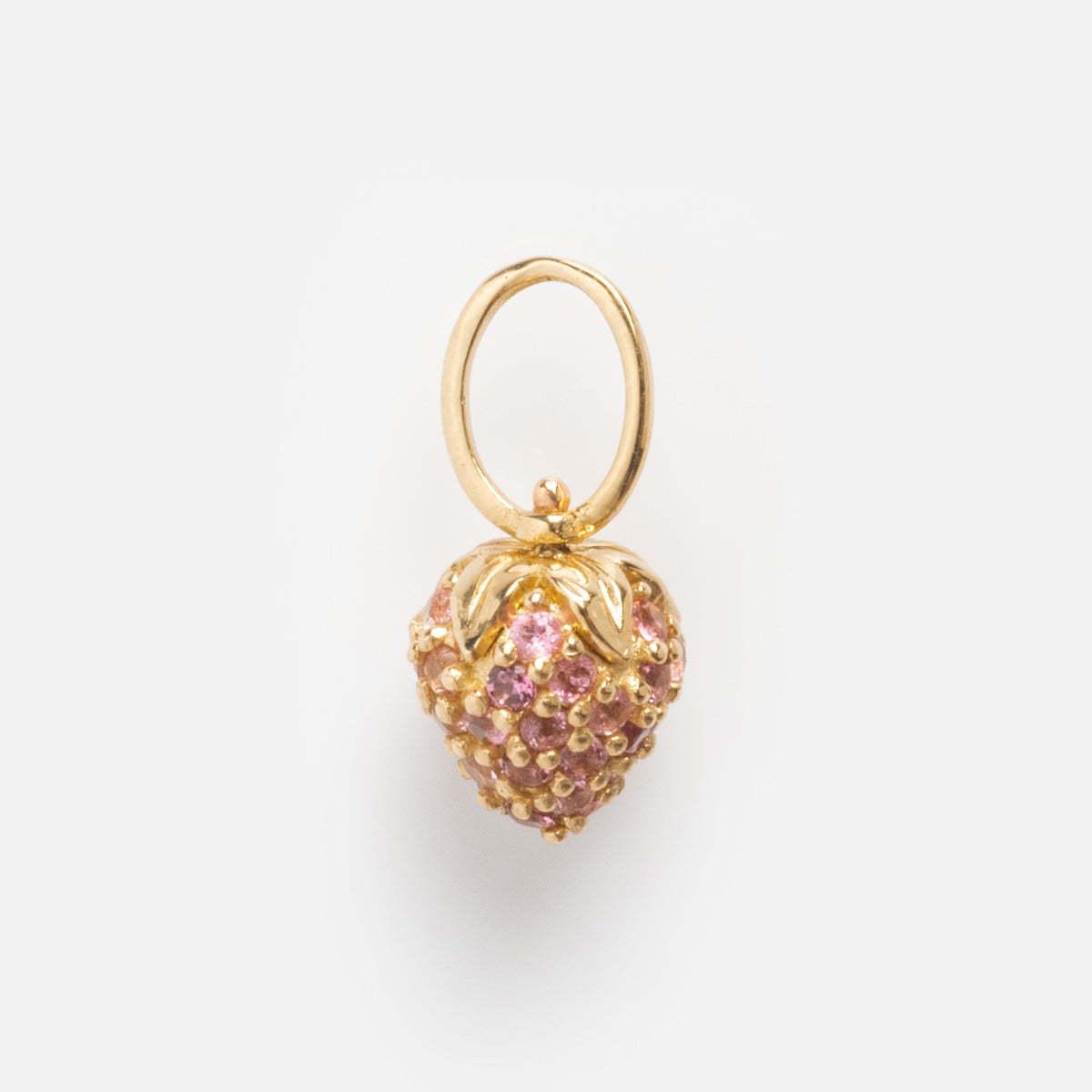 

DIY Handmade Accessories Daily Fruit Series Strawberry Cherry Pendant Copper Plating 14K Color Preserving Female