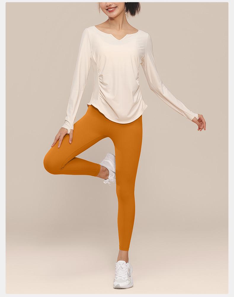 Women's Autumn/Winter Quick-Dry Yoga and Pilates Top - Long-Sleeved Fitness and Running T-Shirt