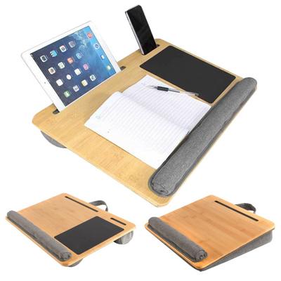 Kompakter Laptop-Schreibtisch, Laptop-Ständer mit Handgelenkpolster, Griff, Tablet-Steckplatz, multifunktionaler Schoßschreibtisch für