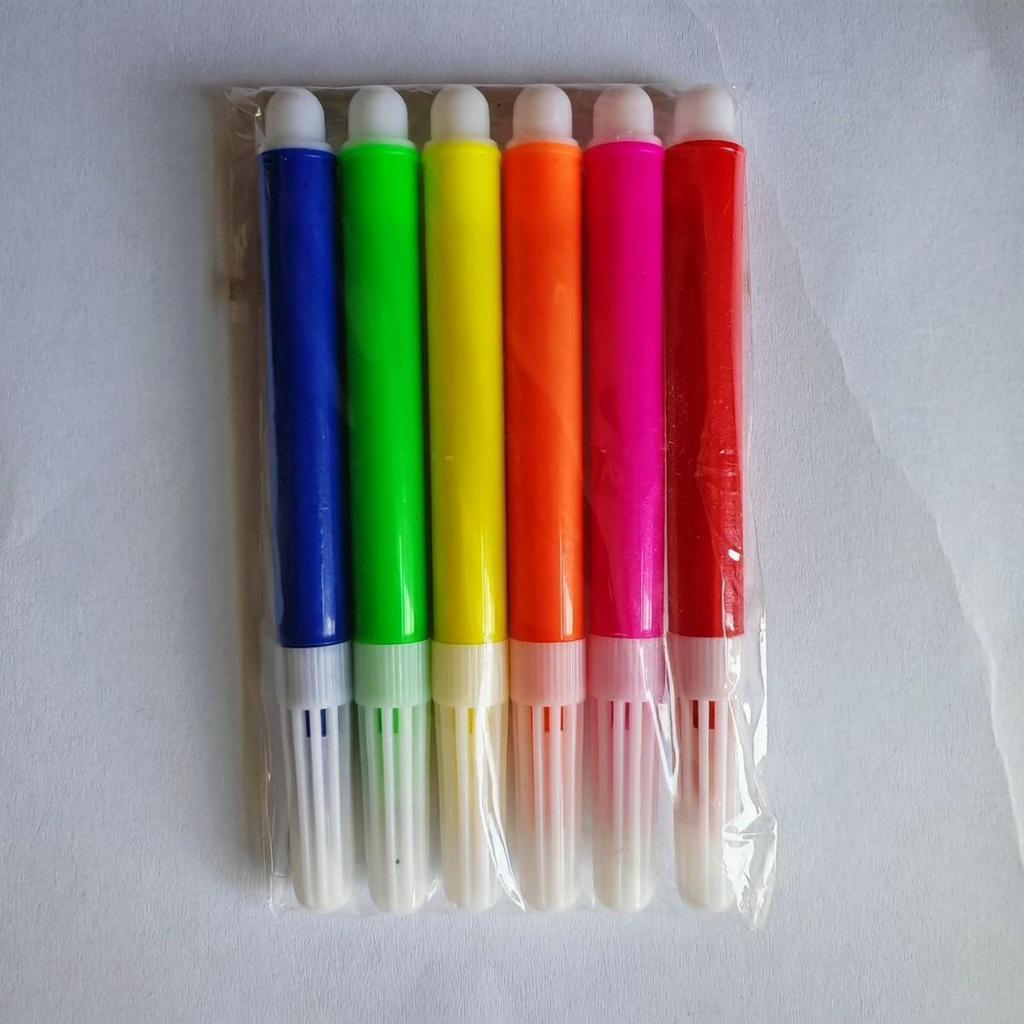 Kids' DIY Doodle Mini Colored Pencils & Watercolor Brush Set - 4/6 Colors