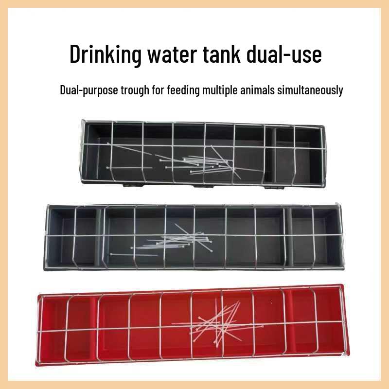 Chicken Duck Goose Dual-use Water and Feed Trough - Wet/Dry Feeding for Free-range Poultry, Non-Tip Design