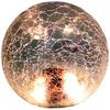 Solar LED Crackle Glass Globe Light for Outdoor Garden & Lawn, Waterproof In-Ground Accent.