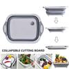 New Folding Cutting Board Dish Basket Multifunction Collapsible Chopping Board Fruit Vegetable Basket