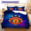 Set cu cuvertură și fețe de pernă Man Utd Decor Acasă Cadou de Ziua de Naștere (1 * husă de pilotă + 2 * fețe de pernă, fără miez)