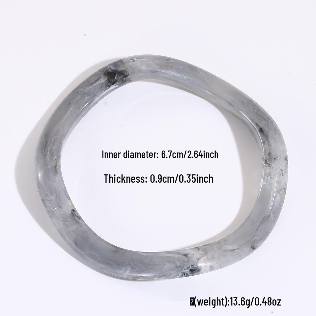 Europese & Amerikaanse Retro High-End Semi-Transparant Ovaal Hars Armband voor Meisjes