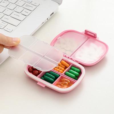 Wheat Straw Portable 8-Compartment Waterproof Weekly Pill Organizer