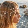 Ocean Style Bohemian Hair Chain Starfish Beaded Head Piece Boho Head Chain  Summer Vacation
