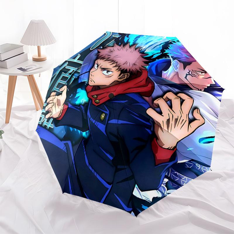 

1pc Red Haired Anime Character UmbrellaAutomatic Opening & Closing, Foldable Design, Iron Frame, Outdoor Use, Festival Gift, Suitable for Fans, Travel
