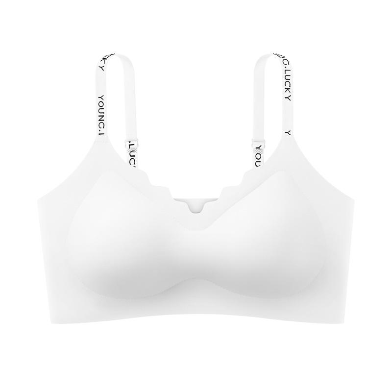 

Жіночий безшовний суцільний бюстгальтер: Комфортний, дихаючий, без сталевих кілець, милий стиль для дівчат. XXL (130-145 jin)