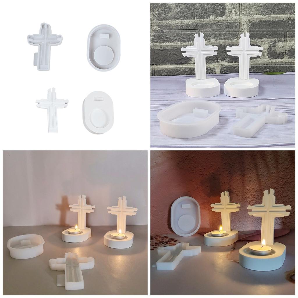Multipurpose Sturdy Silicone Crosses Plaster Holder Mould Set Portable for Resin Plaster Craft Supplies Assorted Sizes